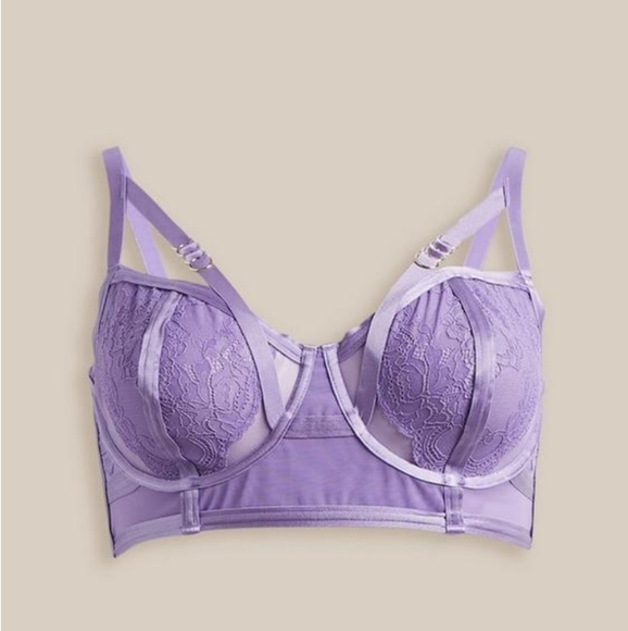 Nwot torrid purple strappy bralette size 3 - Picture 5 of 5